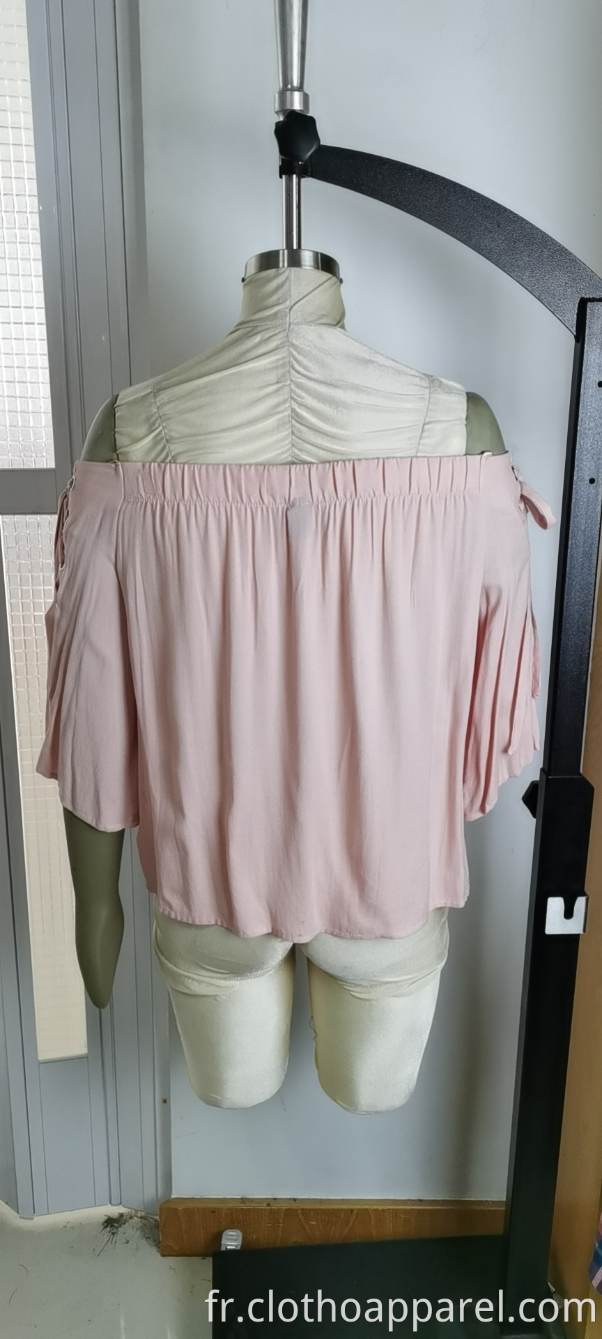 Wholesale Women's Pink Off Shoulder Top